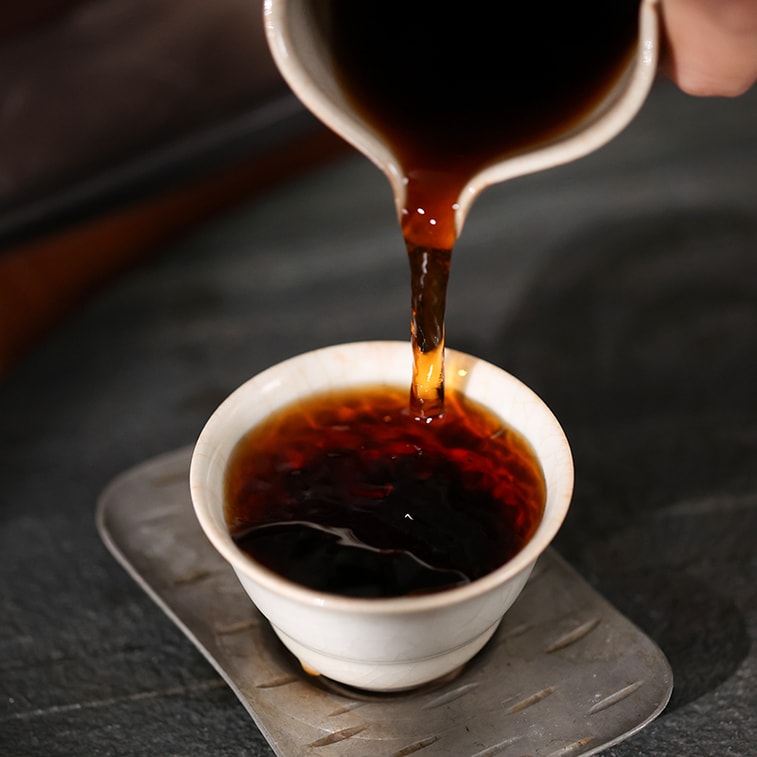 2010 Houde Ripe Pu-erh Tea Pieces, Premium Spring Harvest with Visible Golden Buds, Clean Aged Aroma, Rich Smooth and Warming Classic Shu Pu-erh 168g 4