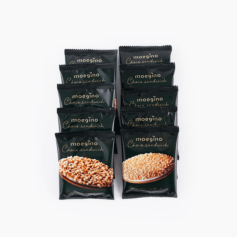 日本TIVOLI TIVON阡朋 MOEGINO巧克力夹心饼干 10片装 122g 8