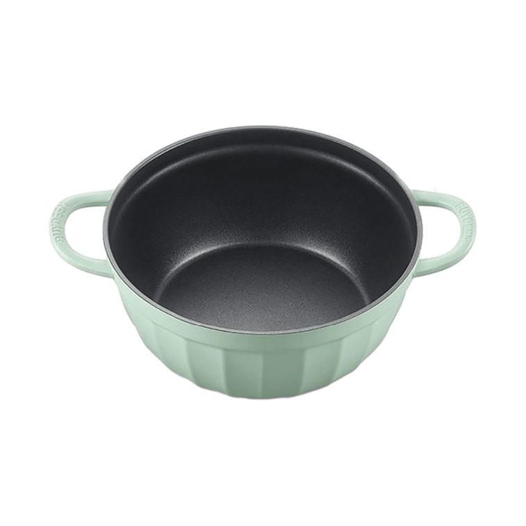 BUYDEEM Cast Aluminum Non-Stick Stockpot 4.7QT, 10.2 inch, Cozy Greenish 11