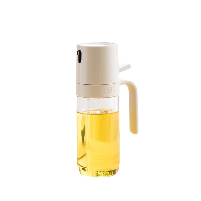 Glass Spray Oil Bottle Bottle Leak-proof Oil Air Fryer Kitchen Household Spray Oil Can Warm Gray 250ml