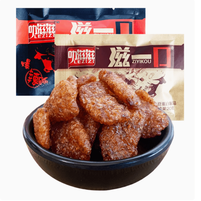 滋色 叻滋滋一口素牛肉辣條香菇肥牛【爆辣牛肉味 18g*10包】