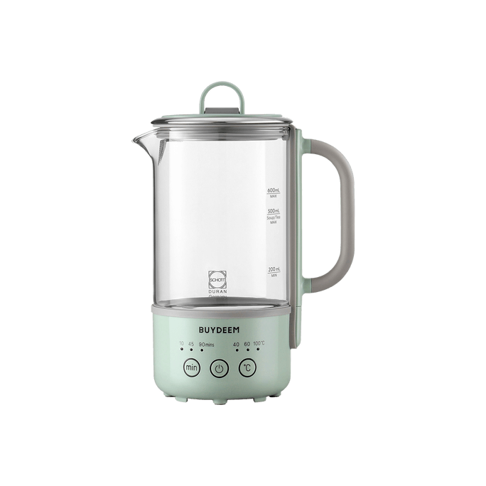 Mini Water Kettle Cooker Health-Care Beverage Maker, K313, Green, 0.6L, 120V