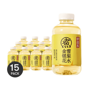 Honeysuckle Flower & Pear Flavoured Drink 16.9 fl oz *15【15 Packs】【0 White Sugar 0 Fat】