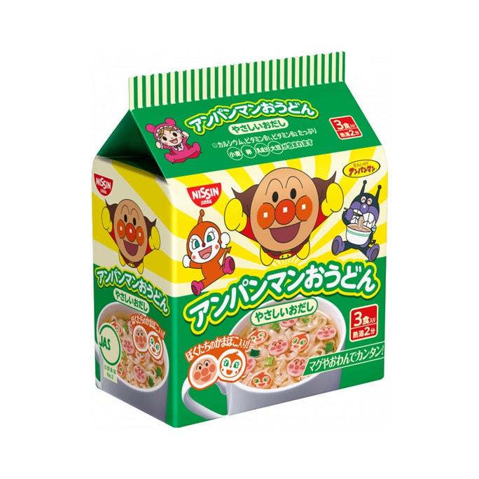 NISSIN Anpanman Udon Noodles in Mild Broth Seafood Flavor 90g