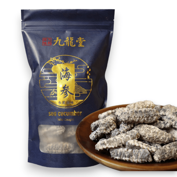 美国九龍堂 野生海参 经典南美双排肥仔刺参(小号) 225g 32-40头左右