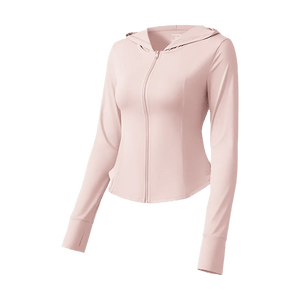 Yoko Kazuko Slim Fit Sunscreen Shirt Hooded Style Misty Pink Size M