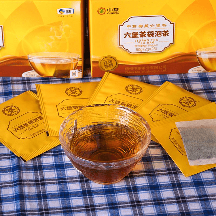 中国直邮】中茶六堡茶[袋泡茶]陈香广西梧州特产独立小袋2g*25袋- 亚米