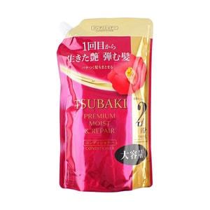 日本FINETODAY TSUBAKI丝蓓绮 红椿 0秒沙龙级滋润 沁润臻致滋润护发素 补充装 600ml 高保湿&修复【2024新版】