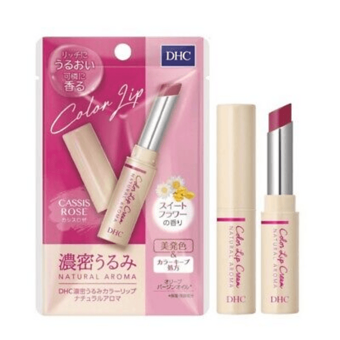 DHC Crème à Lèvres Colorée Arôme Naturel Cassis Rose 1,5 g