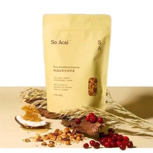 【中国直邮】 So Acai 可可榛子巧克力烘焙燕麦片坚果榛果燕麦谷物脆蜂蜜蔓越莓300g*1袋