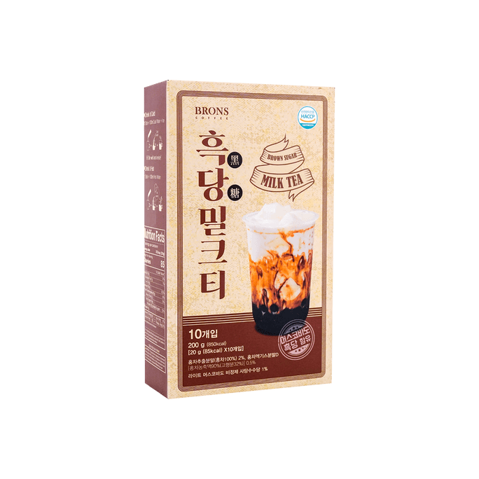 韩国BRONS 黑糖奶茶冲饮 200g