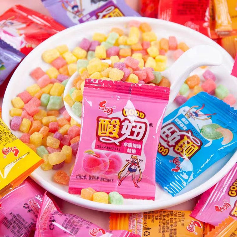 【中国直邮】 酸妞 软糖小包装8090后童年怀旧橡皮糖网红小时候糖果圣诞节小零食 150g*1袋 约30包 3