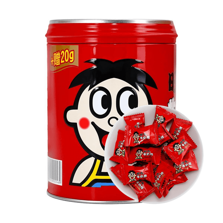 WANT WANT Milk Chewy Candy Original Flavor Can, 7.76 oz - Yami.com
