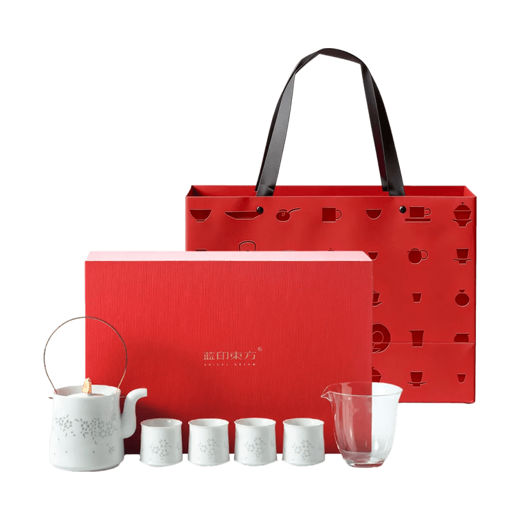 Jingdezhen Linglong Ceramic Tea Set 1 Teapot 1 Fair Cup 4 Cups, 1 Set 7