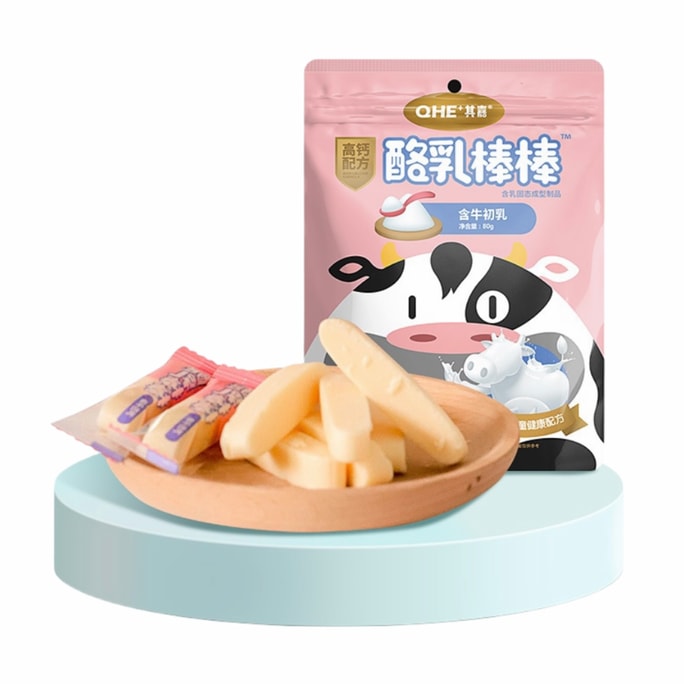 중국 Qijia 버터밀크 스틱에는 초유 80g 무설탕 포뮬러가 포함되어 있습니다.