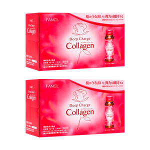 日本FANCL芳珂 膠原蛋白飲料美肌口服液 50ml x 10瓶 喝出水潤 美容養顏護膚保健品 尿酸膠 原蛋白肽 新舊版本隨機發送 *2【2份超值裝】