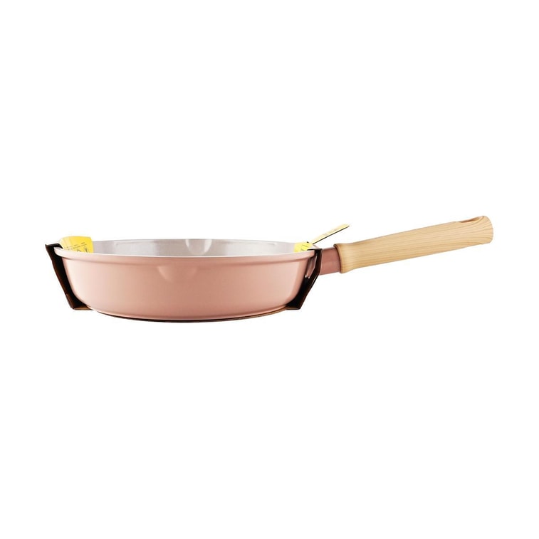 Poêle à frire en céramique cristal, poêle/wok antiadhésif à concentration d'huile, couvercle non inclus, 9,4 pouces, convient pour induction et 5