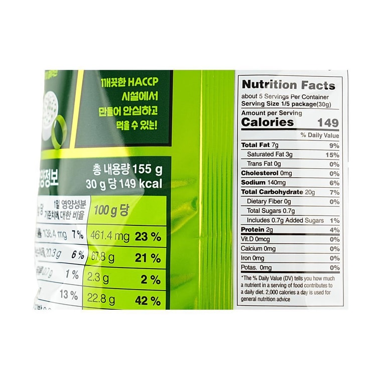 韩国NONGHYUP农协 香葱奶油味膨化小食  155g 4