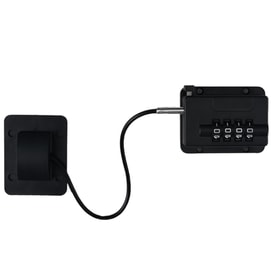 【中国直邮】 HSPM 新款免打孔橱柜门窗多功能四轮钢丝密码锁 黑色 1个装