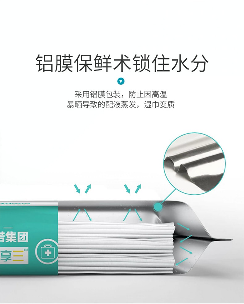 海氏海诺 75%酒精湿巾  清洁湿纸巾随身装8片*8包【快速杀菌消毒 轻松出行无忧】