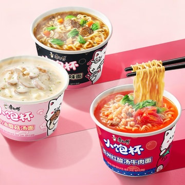 康师傅 小饱杯方便面 贵州红酸汤牛肉风味面 45g【深夜解小馋 一杯刚刚好】