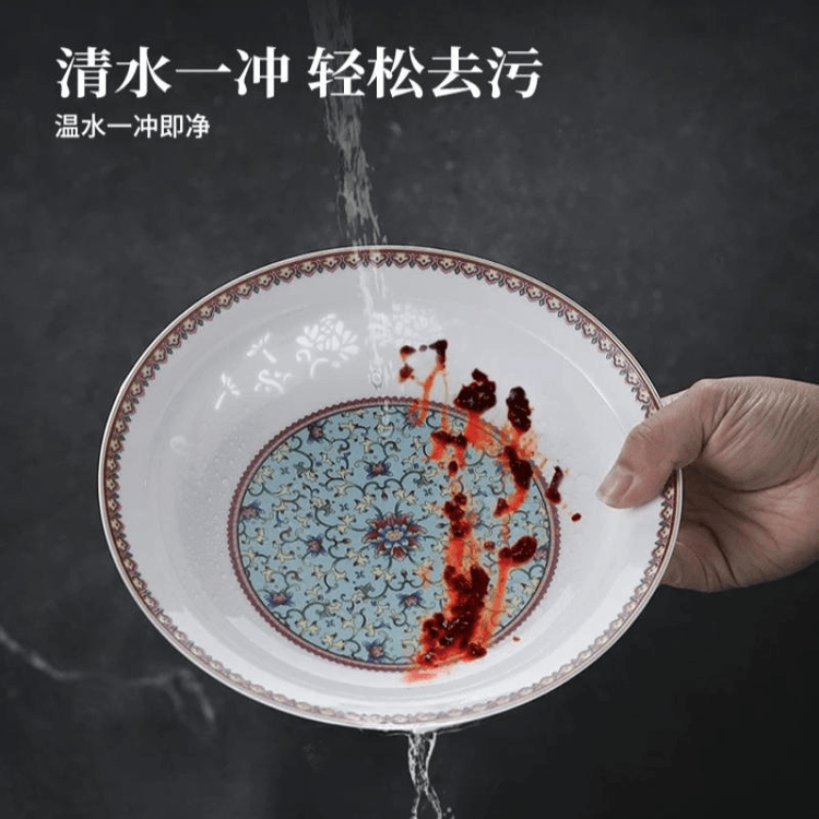 中国直送】景徳鎮公式陶磁器高級食器セット（ボウル2個、16.5×6cm） - Yami