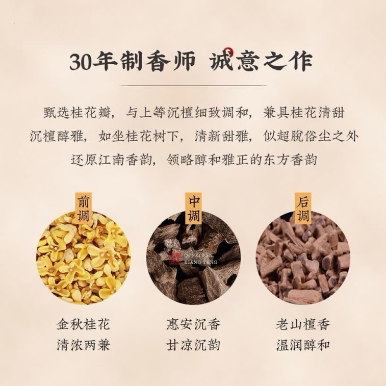 Osmanthus Incense Agarwood Sandalwood Scented Incense Sticks Home Indoor Aromatherapy Kitchen Osmanthus Fragrance Bedroom Sleep Aid Lasting Aroma Approximately 15-20 Sticks 3