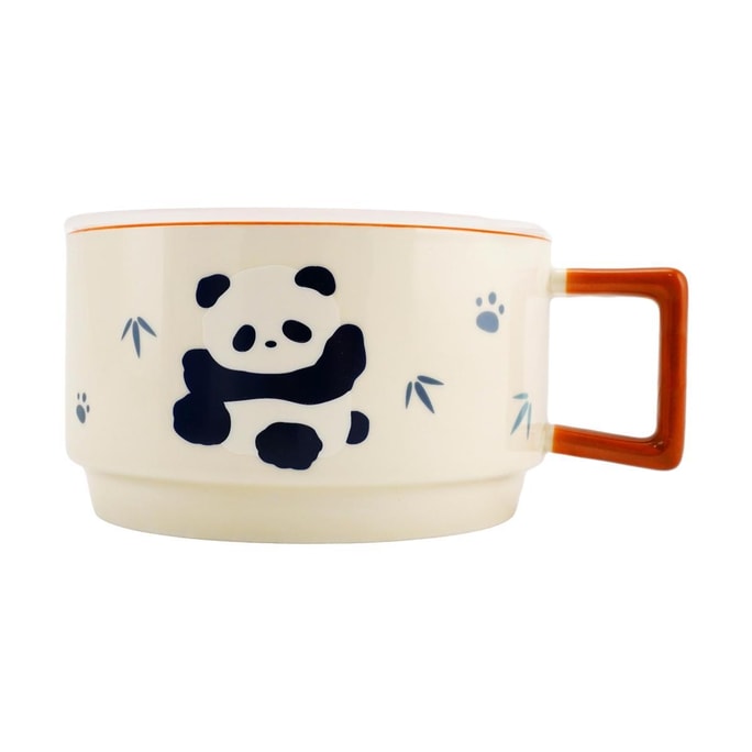 パンダインスタントラーメンボウル 陶器食器 大容量 かわいいパンダ 1L