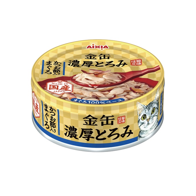 【日本直送】アシアゴールド缶 リッチシリーズ キャットフード 70g 鰹節とマグロ入り