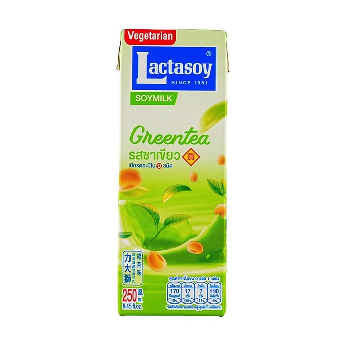 泰國LACTASOY力大獅 綠茶豆奶 250ml