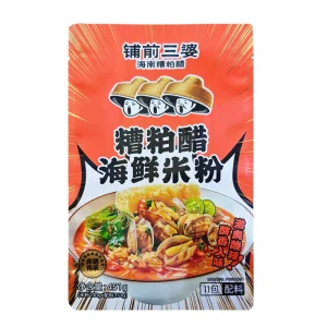 【中国直邮】 铺前三婆 糟粕醋海鲜米粉海南酸辣鲜汤粉巨量装451g*1袋