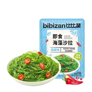 비비잔 미역 샐러드, 저지방, 맛있는 중국산 미역, 바로 먹을 수 있는 냉채, 초밥, 간식, 새콤달콤한 맛, 100g 1봉