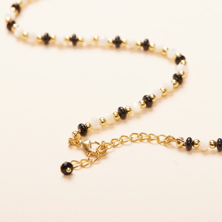 Shapes Studio 天然珍珠玛瑙黑石串珠项链 一条 美国直邮 5