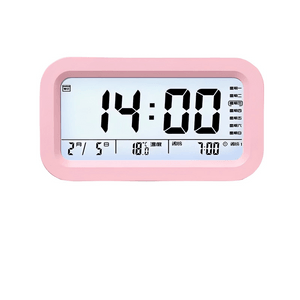 Adorably Pink Wake-up Light Clock - Wakes You Gently, Shows Temp, Snooze Function, Ready to Use 1 piece