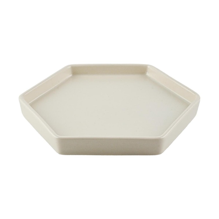Mariebel Hexagonal Plate Oatmeal, 7.28 inch 4