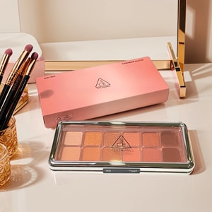 韩国3CE NEW TAKE 风格眼影盘 低饱和十二色哑光珠光亮片眼影 消肿百搭通勤盘 #MOTION FRAME 流金杏粉盘 9g 【小红书热门 早八妆备】