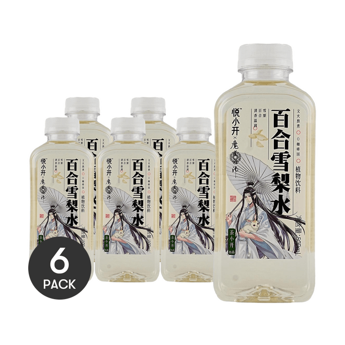 茶小開 悅小開 百合雪梨水 植物飲品 500ml *6【6份超值裝】【低卡0脂0咖啡因】【食材乾淨】【清爽香甜 溫潤滋養】【夏日潤肺必備】