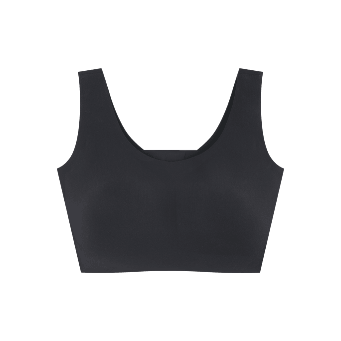 Ubras Women's OneSize Wireless Seamless Comfrot Full Coverage Bra with Back Hook Black