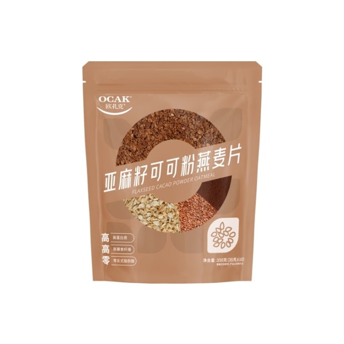 【中国直送】オザーク フラックスシード ココアパウダー オートミール パメラの朝食用オートミール 350g/袋