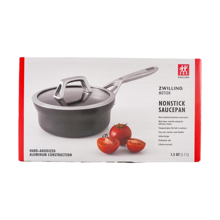Motion 1.5qt 알루미늄 하드 아노다이즈드 소스 팬 뚜껑 포함 논스틱 3