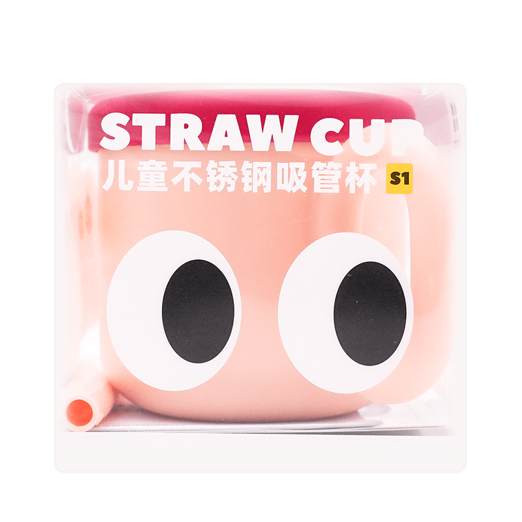 OCTOTO奥克兔兔 宝宝儿童不锈钢吸管杯双耳杯子 250ml 附贴纸 粉色 7
