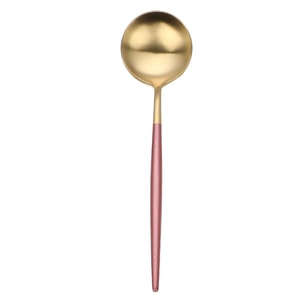 Stainless Steel Salad Spoon Cutlery Unique scoop pink gold 1 pcs