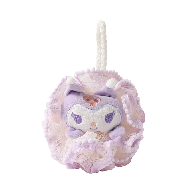Bath Flower Ball Soft Girl Bath Ball Large Non-Loose Bath Flower Ball Cute Children Cartoon - Kuromi 1 Pc