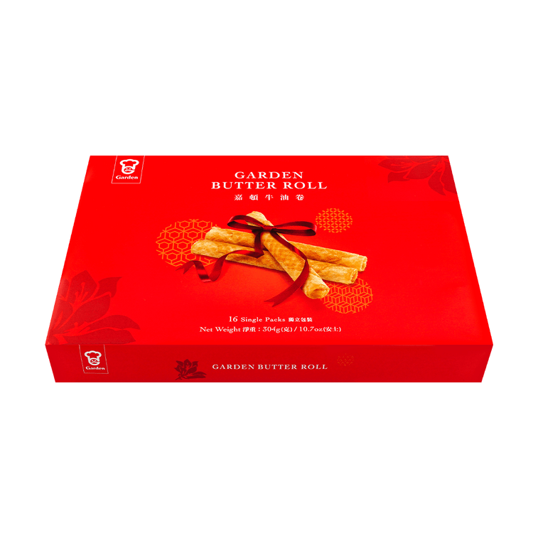 GARDEN嘉顿 牛油卷礼盒 黄油鸡蛋卷 16小包 304g 3