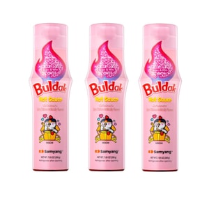 サムヤン ブルダック スパイシーチキンヌードルソース、カルボナーラチリソース、クリーミーベーコン＆チーズ味の3種セット、各200g。チャーハンや麺類に最適です。