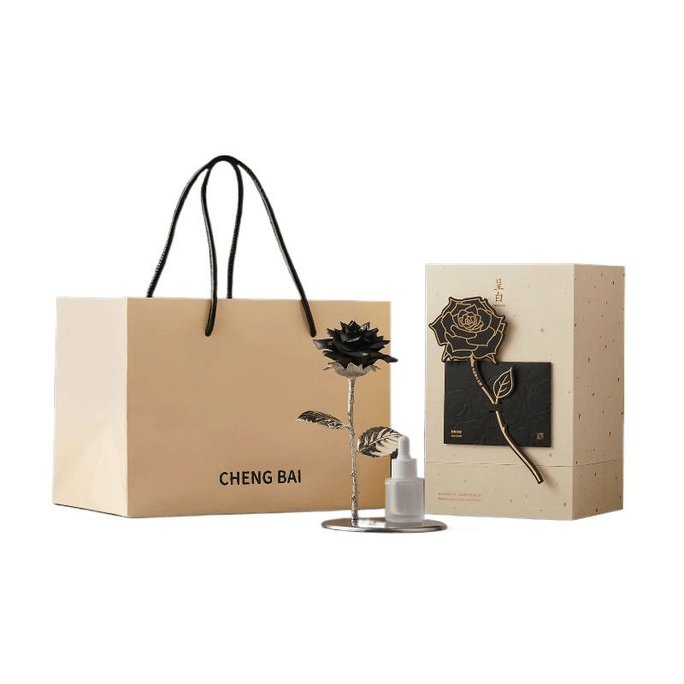 [중국 직배송] 장미 무늬가 있는 백자 꽃향 선물 상자, 무형문화유산 스타일, 20ml (가시의 노래)