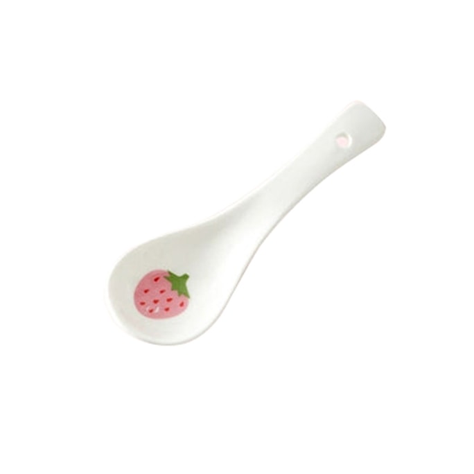PEAULEY Pretty Strawberry Ceramic Spoon 1 each