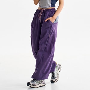 [중국 직배송] HSPM 아웃도어 스포츠 경량 통기성 방수 속건성 등산 바지, 미드나잇 퍼플, XS (1개)