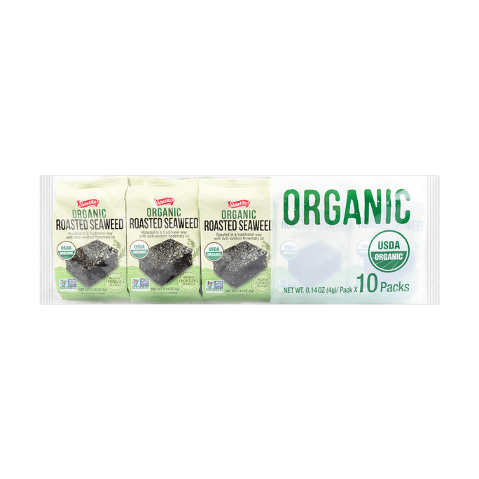 Organic Roasted & Seaweed 4gx10 pack