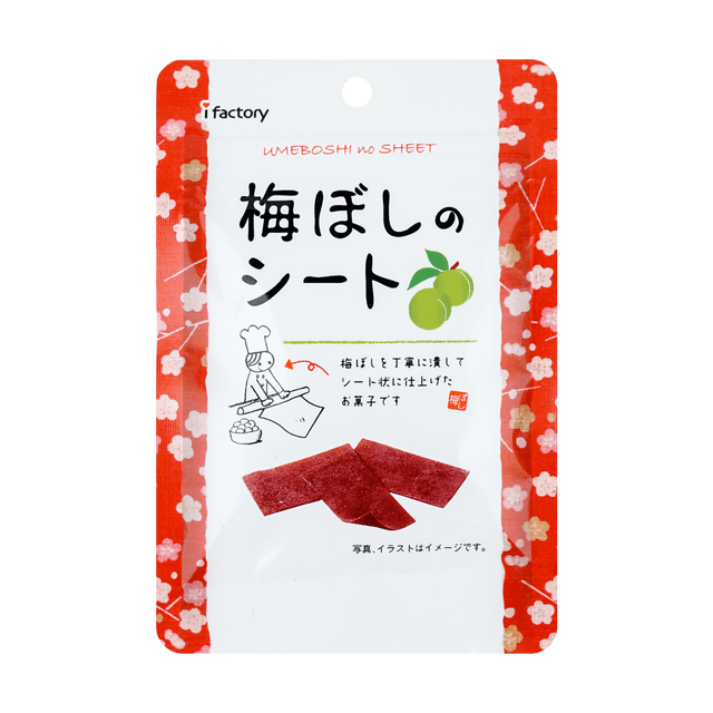 I FACTORY Umeboshi Sheet Omikuji - Sour Plum Fruit Leather, 0.49oz 